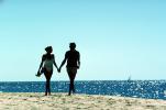 Couple on Beach, Pacific Ocean, sand, water, RVLV02P07_13