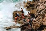 Rocks, Man, Waves, Rocks, Sun Worshipper, Puerto Vallarta, RVLV02P10_01.2654