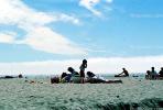 Beach, Child, Women, Sand, Clouds, Sun Worshippers, RVLV02P10_19