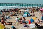 Umbrella, Sand, Beach, Crowds, Crowded, Pier, Imperial Beach, San Diego, RVLV03P02_01.2654