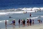 Crowded Beach, Waves, Pacific Ocean, summer, Sand, Shoreline, Del Mar, RVLV05P02_06
