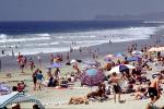 Del Mar, Crowded Beach, Umbrellas, Parasol, Sand, Shoreline, RVLV05P02_15