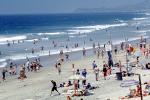 Del Mar, Crowded Beach, Umbrellas, Parasol, Sand, Shoreline, RVLV05P03_10