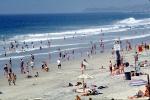 Del Mar, Crowded Beach, Waves, Pacific Ocean, summer, Sand, Shoreline, RVLV05P03_13