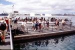 People Boarding, Ferry Boat, dock, Arizona Memorial, Pearl Harbor, Honolulu, Oahu, Battleship