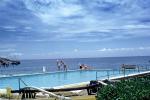 Swimming Pool, Ocean, clouds, sky, swimsuit, Kona Inn, Hawaii, 1960s, RVLV07P01_08