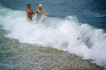 Beach, Women, Friends, Gulf, Sunny, Summertime, water, waves, 1950s, RVLV07P04_13