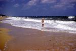 Beach, Girl, Waves, Ocean, Sand, Sandy, Gulf, Sunny, Summertime, water, 1950s