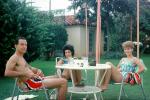 Poolside, backyard, Man, Women, swimsuits, 1962, 1960s