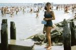Beach, Sand, Ocean, Buckroe Beach, Hampton, Virginia, 1960s, RVLV07P10_10