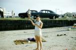 Optical Illusion, Buckroe Beach, Hampton, Virginia, Car, Automobile, Vehicle, 1950s, RVLV07P10_11