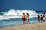 Beach, Sand, Ocean, wave, Honolulu, Hawaii, 1985, 1980s, RVLV07P12_01