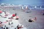 Beach, Sand, Atlantic Ocean, Buildings, Les Sables-d'Olonne, Plage, 1967, 1960s