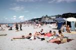 suntan, sunburn, sun exposure, summer, hot, heat, Beach, Sand, Trouville, Trouville-sur-Mer, 1967, 1960s, RVLV07P14_13