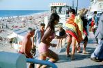 Beach, Sand, Ocean, crowds, people, Hossegor, Atlantic Ocean, 1967, 1960s, RVLV07P14_15
