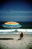 Woman, Umbrella, Parasol, Beach, Ocean, 1970s
