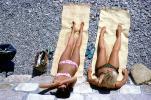 Woman, Bikini, Beach, Tanning, Suntan, Sunburn, Sun Worshippers, Nice, France, 1960s, RVLV08P02_17