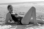 Lady, Beach, Sand, Ocean, Girl, 1970s, RVLV08P04_16
