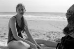Girl, Beach, Sand, Ocean, 1970s, RVLV08P05_01