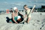Beachball, Bathingcap, Summer, Summertime, 1950s, RVLV08P08_11