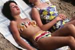 Women, Lounging, Suntan, Beach, 1960s, RVLV08P12_03C
