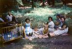 Backyard, Women, Girl, Crib, blankets, lawn, 1950s, RVLV08P15_08