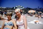 Beach, Sun, Laguna, Mother, Daughter, 1960s, RVLV08P15_10
