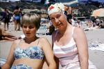 Mother, Daughter, Beach, Bathingcap, 1960s