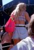 woman, shorts, bag, butt, back, halter top, 1970s