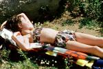 Girl on a loungchair, bathingsuit, 1960s, RVLV09P03_16B