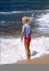 Pacific Ocean, water, waves, sand, beachwear, beach, girl, 1960s, RVLV09P04_09B