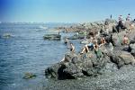 Rocks, Pebbles, Water, Sailboats, Marblehead, Massachusetts, 1966, 1960s, RVLV09P05_04