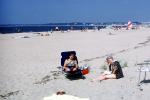 Beach, Sand, Ocean, Sandy, Woman, Chair, 1966, 1960s, RVLV09P05_07