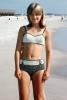 Girl, bikini, bathing suit, suntan, beach, smiles, 1967, 1960s