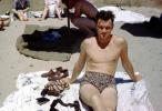 Man, Beach, Nostalgic, 1940s