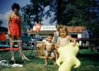 Vacation, Brother, Sister, Woman, Boy, Girl,  Retro, Lake Shawnee, 1940s, RVLV09P09_02