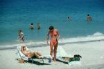 Beach, Ocean, Sand, Woman, Boy, 1976, 1970s, RVLV09P14_17