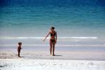 Beach, Ocean, Sand, Woman, Boy, 1976, 1970s, RVLV09P14_18