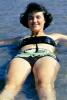 Smiles, Woman in the Water, Lido Beach, Sarasota, Florida, 1950s, RVLV09P15_02C