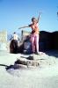 Happy Lady, woman, pants, pedestal, 1964, 1960s, RVLV09P15_05