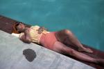 Lady Sunning, Sun Worshiper, Wet Bathing Suit, 1950s, RVLV10P04_02