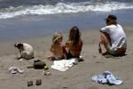 Beach, Sand, Water, Girl, Woman, Man, Dog, RVLV10P04_11B