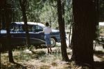 Buick Car, boy, Forest, Big Bear California, 1950s