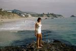 One Piece Bathingsuit, beach, woman, 1950s