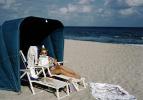 Woman Reading, Lounge Chair, Beach, Sand