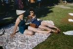 Women, hat, bathing suit, 1950s, RVLV10P12_13