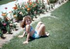 Darleen Resting near Flowers, Oildale California, 1940s, RVLV10P13_09