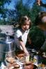 Girl at the Picnic Table, thermos, bread, 1950s, RVPV01P01_10