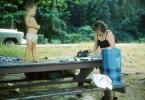 Boy Standing on a Picnic Table