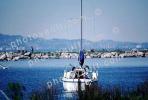 San Mateo Harbor, Sailboat, Coyote Point County Recreation Area, San Mateo, jetty